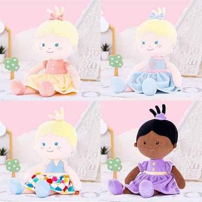 Onetoo First Baby Doll Plush Rag Doll Sleeping Cuddle Buddy 14"（Milly Series）