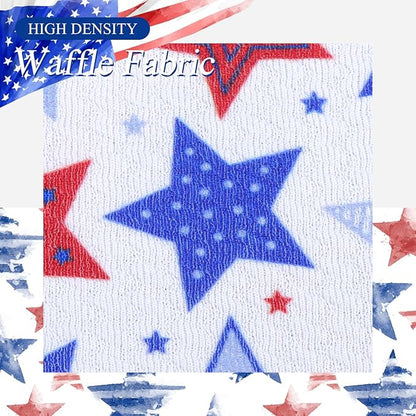 YanJie Baby Patriotic Handmade Stretchy Headbands - 4th of July Stars for Girls, Infants