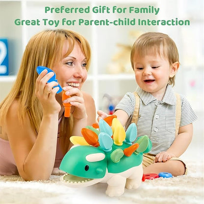 Hirger Montessori Toys for Baby 1 2 3 4 Year Old: Fine Motor Dinosaur Toys for Kids 2-4|Toddler Learning Educational Toys for Birthday Gift Age 1-2 12-18 Months