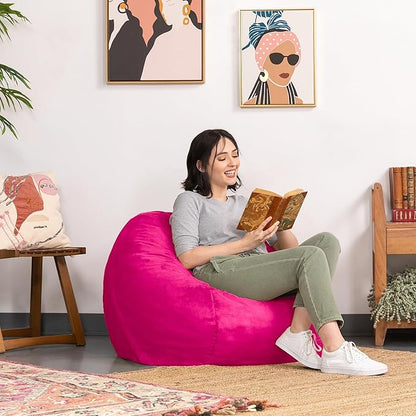 Jaxx 3 ft Bean Bag Chair with Removable Cover, Grape