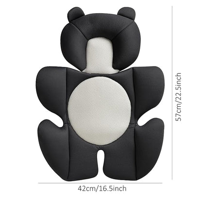 Baby Support Cushion - Breathable 3D Mesh Infant Insert for Strollers, Car Seats, High Chairs, and More - Perfect for Newborns (Black)