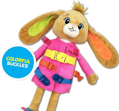 June Garden 16" Dressy Friends Bunnie - Educational Stuffed Plush Doll for Kids and Toddlers 2 Years and Up