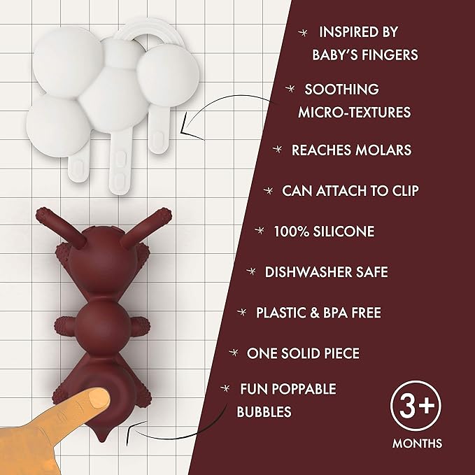 Doddle & Co. The Chew Teether with Poppable Bubbles | Toddler Teething Fidget Toy for Baby 2 |