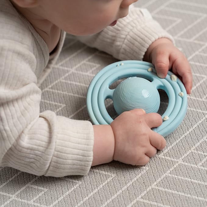 Planet CH3W (Blue) Natural Rubber Baby Toy for Teething, Bath