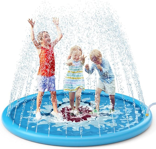 Jasonwell Splash Pad Sprinkler/ Play Mat for Kids, Outdoor Water Toys Inflatable for Baby Toddler Boys Girls Children Age 18+ Months