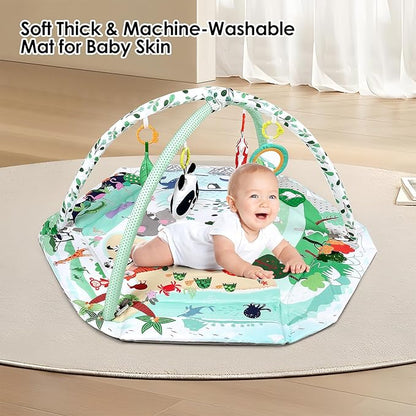 dearlomum 4-in-1 Tummy Time Mat,Baby Activity Play Mat 6 Infant 18 Ocean