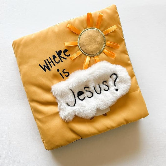 "Where is Jesus" Interactive Quiet Book for Young Believers - Discover Catholic Teachings with Engaging Exploration