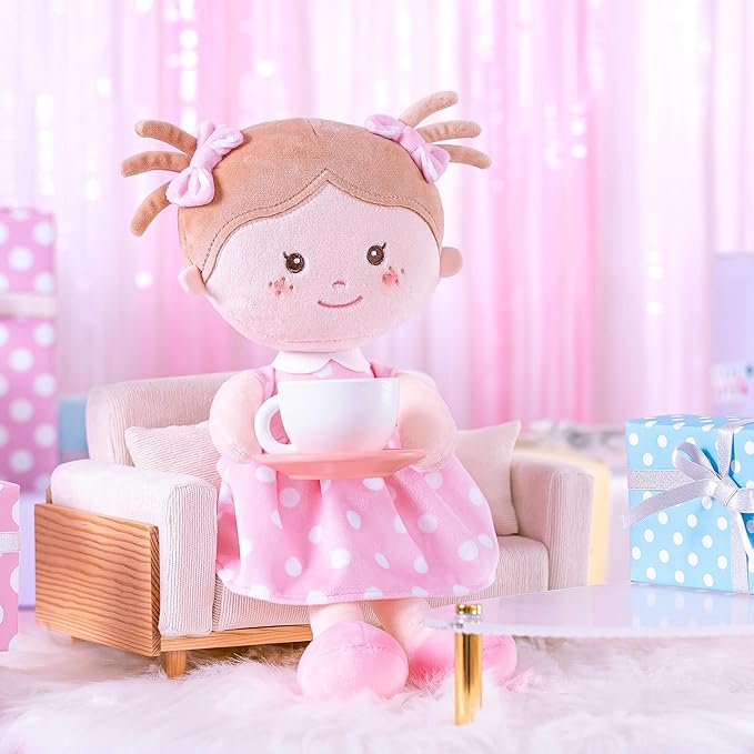 Onetoo Plush Rag Doll Sleeping Cuddle Buddy Doll Soft Baby 14"（Milly Series）