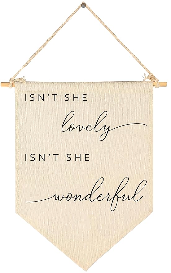 Isn't She Lovely-Flag Decor Gifts for Girls Baby Newborn -Banner