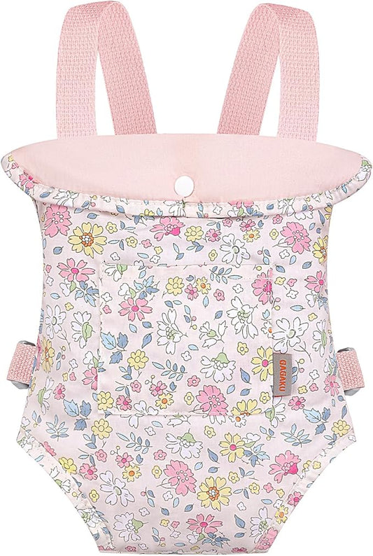 GAGAKU Baby Doll Carrier Reborn Baby Doll Accessories Toys Doll Baby Carrier Backpack Set Baby Alive Carrier for Little Girls - Pink