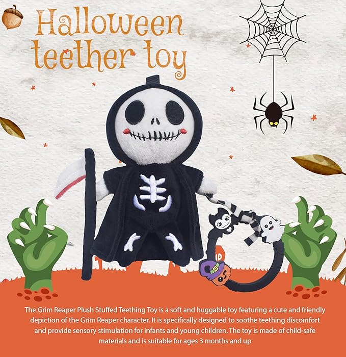 Halloween Baby Toy Gothic Baby Teether Ring Baby Stuff Teething