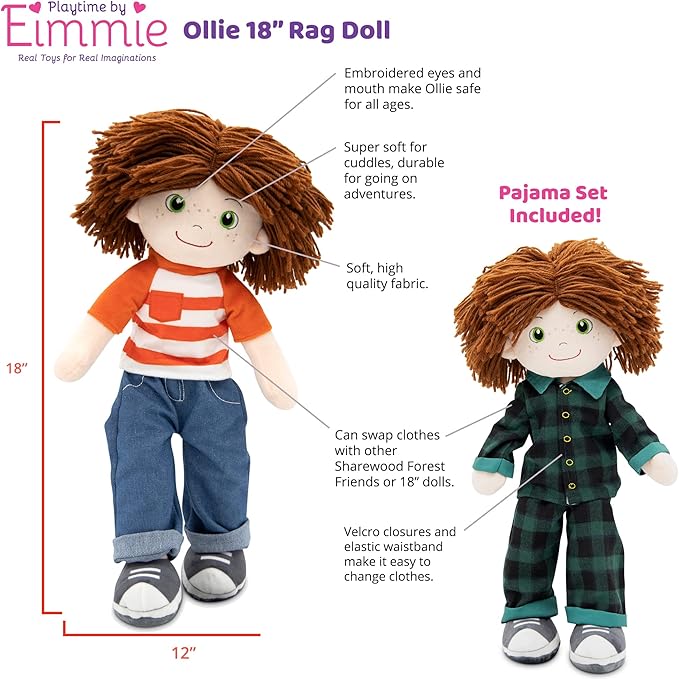 Soft Plush Baby Doll - 18 Inch Rag Dolls for Girls and Boys, Infants & Babies 1 Year