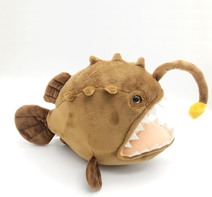 JIANEEXSQ Realistic Angler Fish Stuffed Animal Doll, Simulation Anglerfish Plush Toy