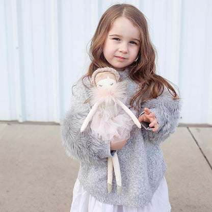MON AMI Angel Stuffed Doll - 15", Soft Elegant Plush Doll for Little Girls