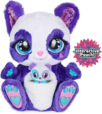 Interactive Panda-Roo Plush Toy with Mystery Baby-Roo Surprise - Over 150 Sounds & Actions, 10+ Engaging Games 5+