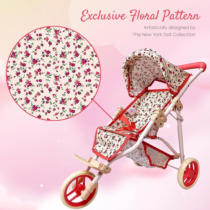 Baby Doll Stroller for Dolls | Play Toy Doll Stroller for Toddlers 3 Year Old Girls Gift