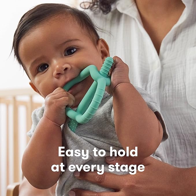 Frida Baby Get-A-Grip BabyTeether for Teething Relief | 100% Food-Grade Silicone Teething Toys for Baby 0-6, 12 18 Months