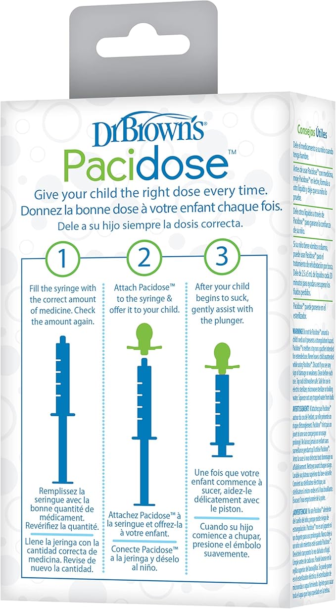 Dr. Brown's Pacidose Pacifier and Liquid Baby Medicine Dispenser 0-6m and 6-18m