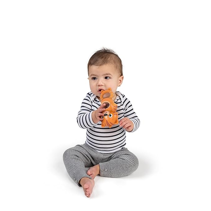Baby Einstein Teethe & Wobble Tinker Tiger Teether Toy, BPA Free 3 Months