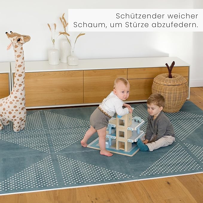 Toddlekind Playmat - Premium Foam Playmat, 4 x 6 feet Premium Quality Foam Play Mat for Babies/Toddlers