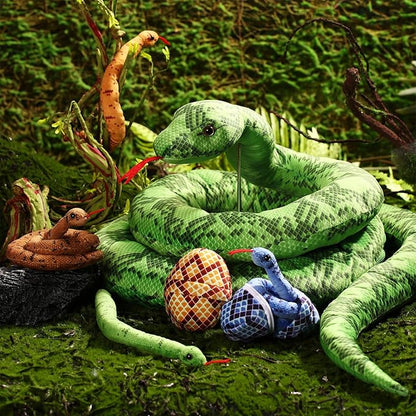 Hiboom 7 in 1 Snake Plush Toys 118 Inch Giant