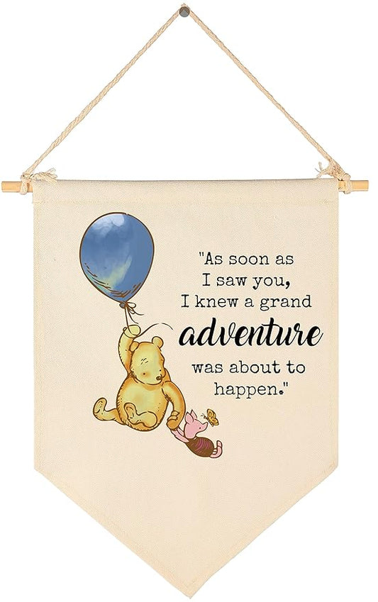 Winie Nursery Flag the Pooh,Nursery Wall Decor