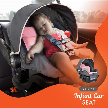 Baby Trend Sonar™ Switch 6-in-1 Modular Stroller Travel System with Ally™ Infant Car Seat, Desert Pinnk