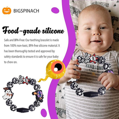 Halloween Baby Toy Gothic Baby Teether Ring Baby Stuff Teething