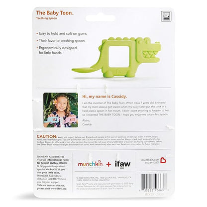 Munchkin® The Baby Toon™ Silicone Teether Spoon, Alligator (As Seen On Shark Tank)