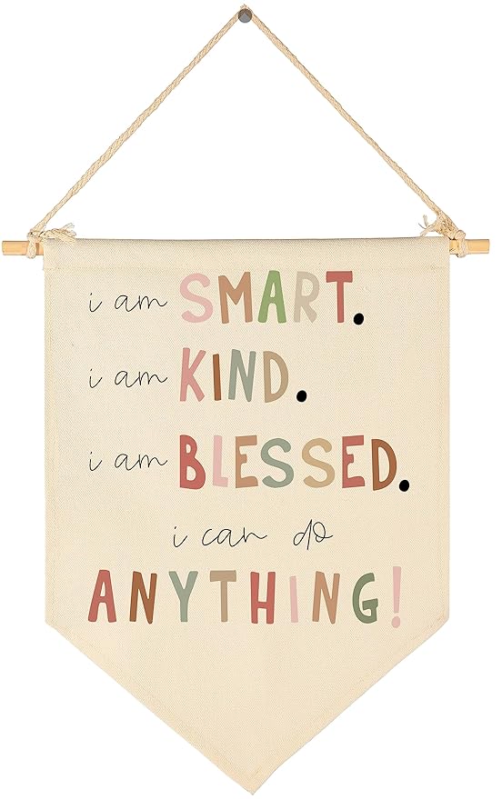Positive Encourage Inspirational Flag Sign Gifts for Baby Newborn Boys