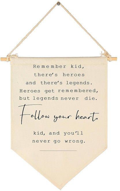 Remember Kid,There's Heros-Flag Sign Art Gifts for Baby Newborn Boys