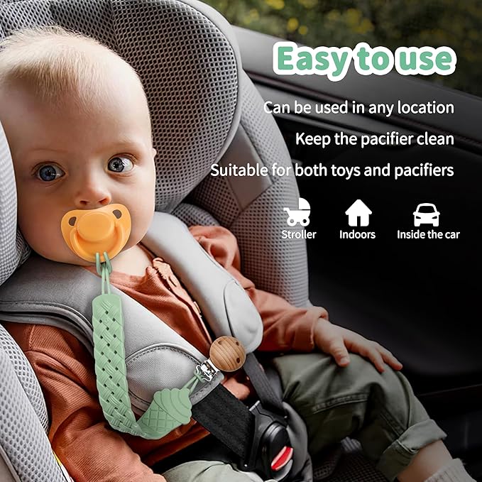 Pacifier Clip - Pacifier Holder Clip ??3 Pack Silicone
