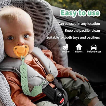 Pacifier Clip - Pacifier Holder Clip ??3 Pack Silicone