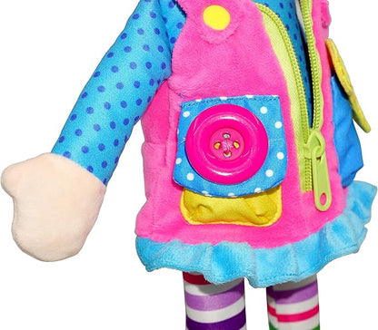 June Garden 15.5" Dressy Friends Belle - Educational Stuffed Plush Doll for Kids and Toddlers 2 Years and Up