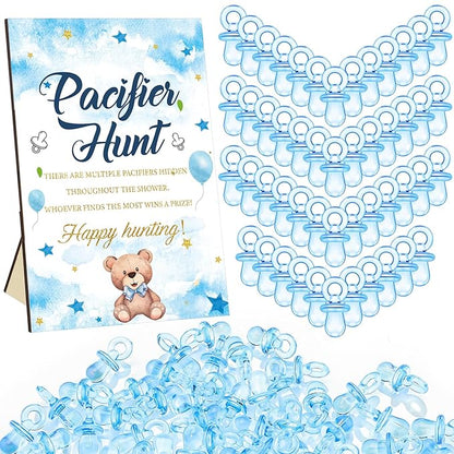 Thyle 51 Pcs Pacifier Hunt Baby Shower Games Include Baby 50 Acrylic
