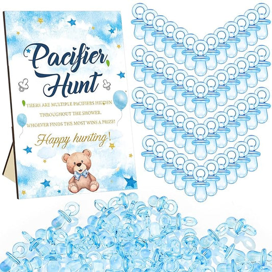 Thyle 51 Pcs Pacifier Hunt Baby Shower Games Include Baby 50 Acrylic