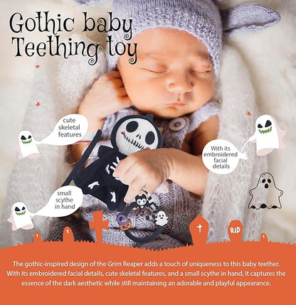Halloween Baby Toy Gothic Baby Teether Ring Baby Stuff Teething