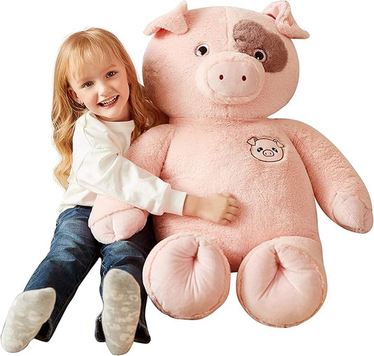 IKASA Stuffed Toy Jumbo Pig, 30'' Plush Animal