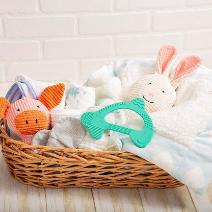 Baby’s Aid Dolphin Silicone Baby Teether, Easy to Hold Teething Toy for Pain Relief 3+ Months, 8X Teething