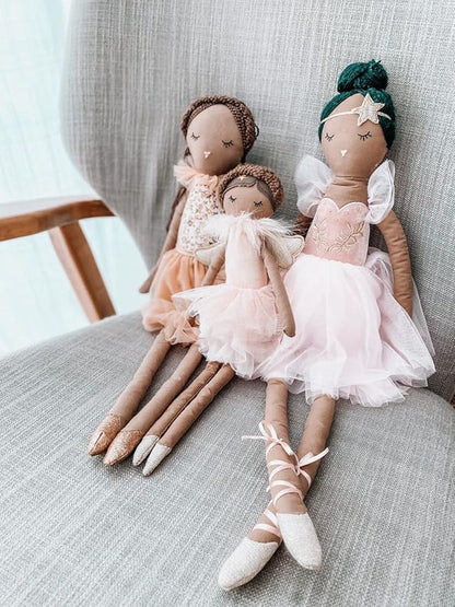 MON AMI Prima Ballerina African American Doll – 22”, Soft & Cuddly Stuffed Plush Doll