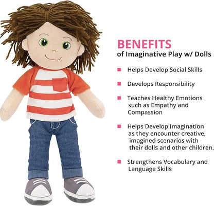 Playtime by Eimmie 14" Soft Baby Doll - Plush Rag Dolls for 2 Year Old Girls and Boys, Toddler & Infants