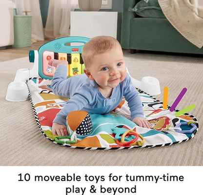 Fisher-Price Baby Portable Chair with Snack Tray, Sit Me Up Floor Seat with Linkable Clacker & Teether Toys