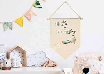Super Fly for a Little Guy-Airplane Decor-Baby Gift Shower-Flag Decor