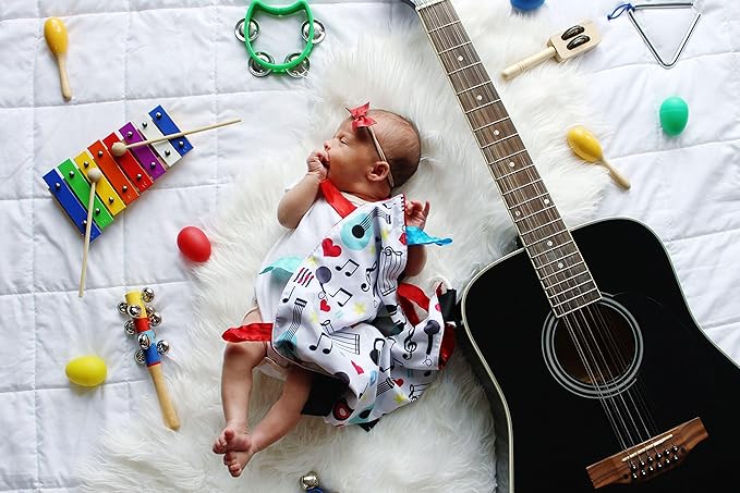 Baby Jack & Co 8x8??Music Lovey Tag Toys for Babies - Baby Crinkle Toys