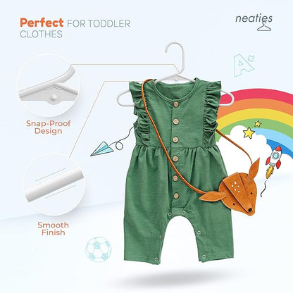 120pk Made in USA Baby Hangers | Kids Hangers for Children's Clothes, Toddler Outfits and Clothing | 20 50 100 Pack Available | Kid Plastic Hanger for Closet and Nursery | Child Kid Hangars (Mint)