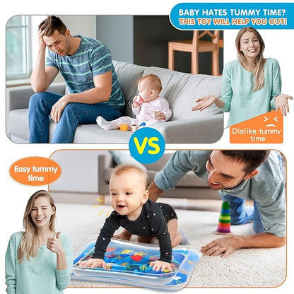Infinno Inflatable Tummy Time Mat Premium Baby Water Play Mat for Infants and Toddlers Baby Toys for 3 to 24 Months, Strengthen Your Baby's Muscles