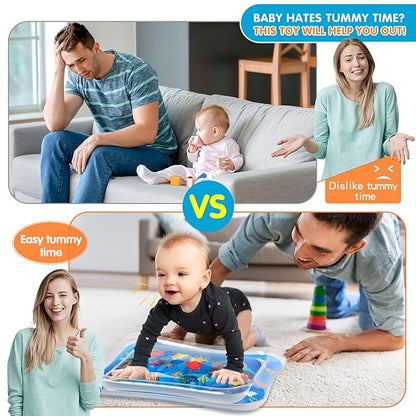 Infinno Inflatable Tummy Time Mat Premium Baby Water Play Mat for Infants and Toddlers Baby Toys for 3 to 24 Months, Strengthen Your Baby's Muscles