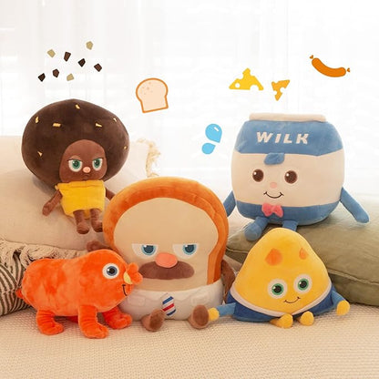Bread Barbershop CHOCO Plush Doll, Soft Food Stuffed Animals 10"