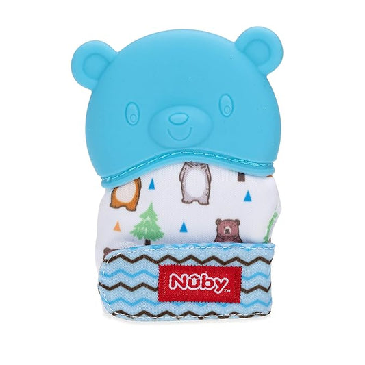 Nuby Happy Hands Silicone Teething Mitten - Baby Teething Toy 3+ Months