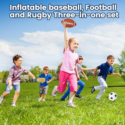 imagifun Throwing Target Toy, Soft Baseball 3-in-1 Volleyball 3-in-1 Toss